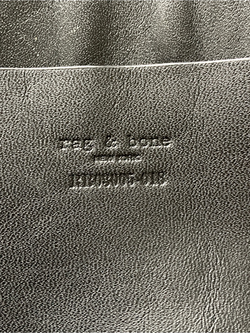 Rag & Bone Camden Shopper Metallic Silver Black Leather Tote Bag Oversized - Picture 6 of 14